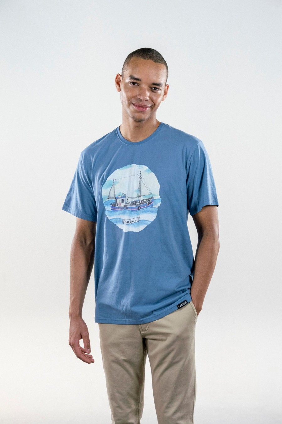 Mand LAKOR T-Shirts | Never Sink 2 T-Shirt Light Blue