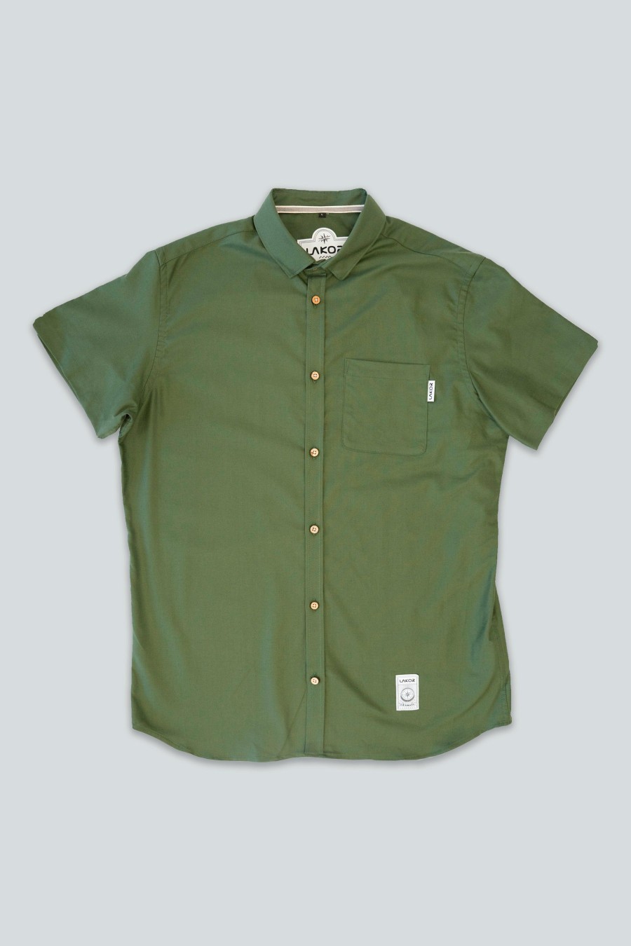 Mand LAKOR Skjorter | Oxford Short Sleeve Cypress