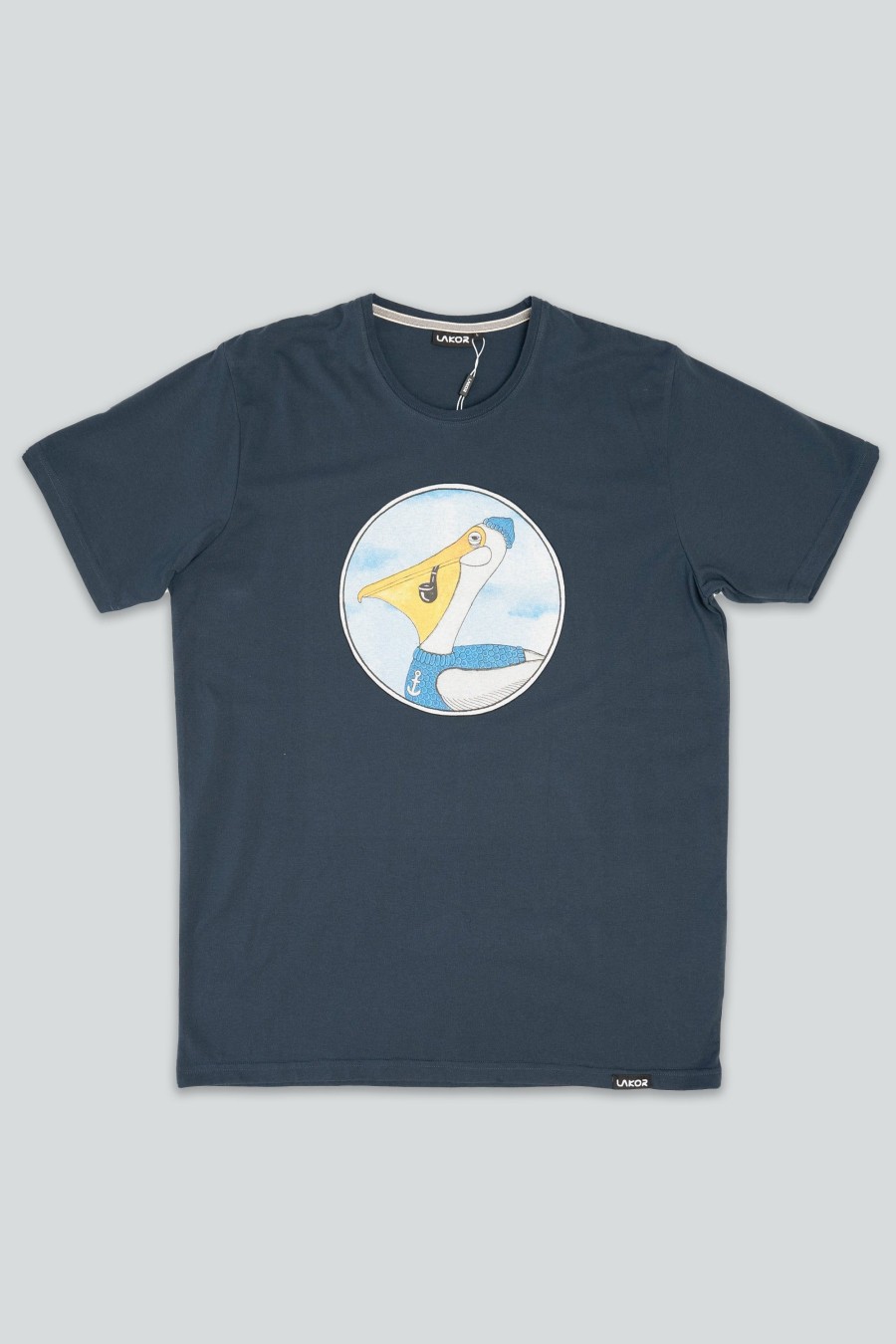Mand LAKOR T-Shirts | Pipe Pelican T-Shirt Navy