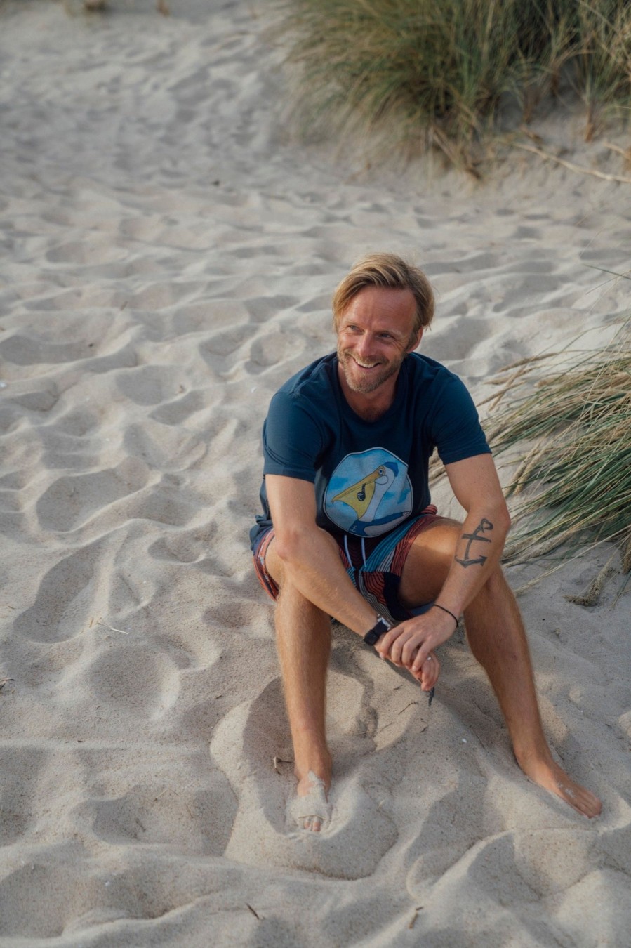 Mand LAKOR T-Shirts | Pipe Pelican T-Shirt Navy