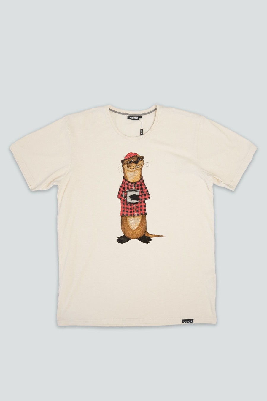 Mand LAKOR T-Shirts | An Otter Coffee T-Shirt Star White