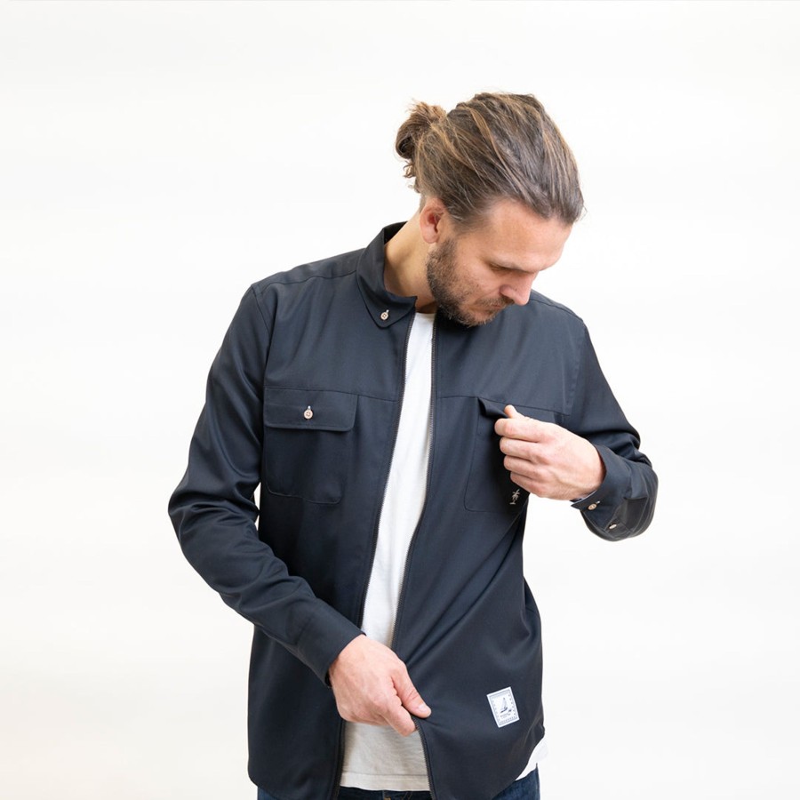 Mand LAKOR Skjorter | Havana Shirt Jacket Black