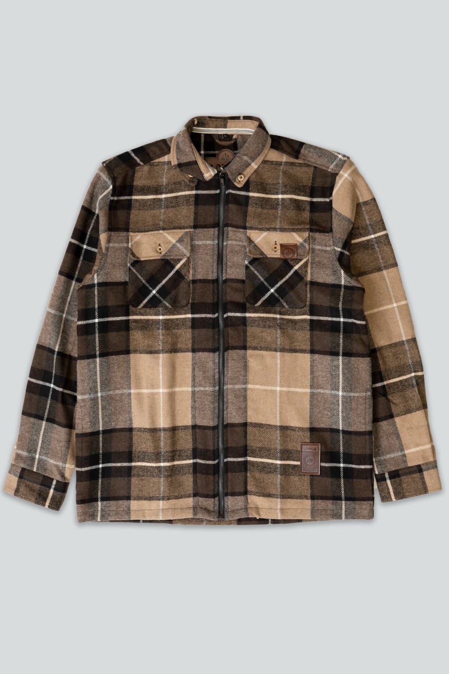 Mand LAKOR Skjorter | Beaver Shirt Jacket Brown