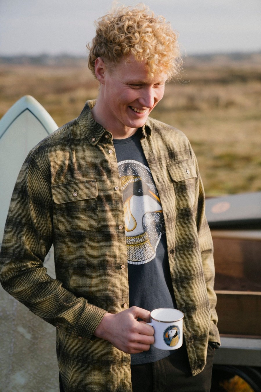 Mand LAKOR Skjorter | Aztec Aamand Shirt Yellow