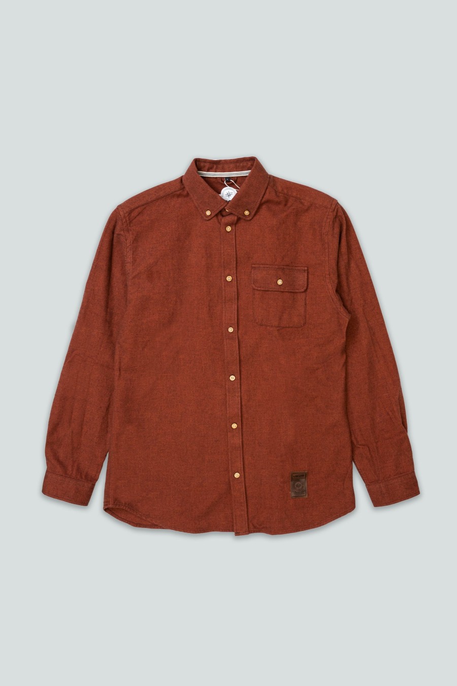Mand LAKOR Skjorter | Moss Shirt Bordeaux