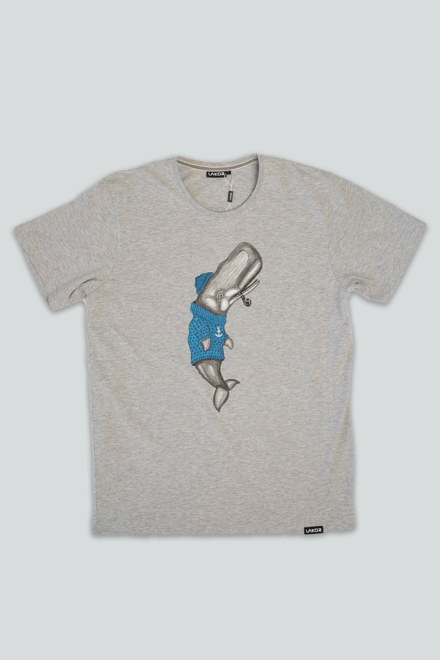 Mand LAKOR T-Shirts | Moby T-Shirt Light Grey Melange
