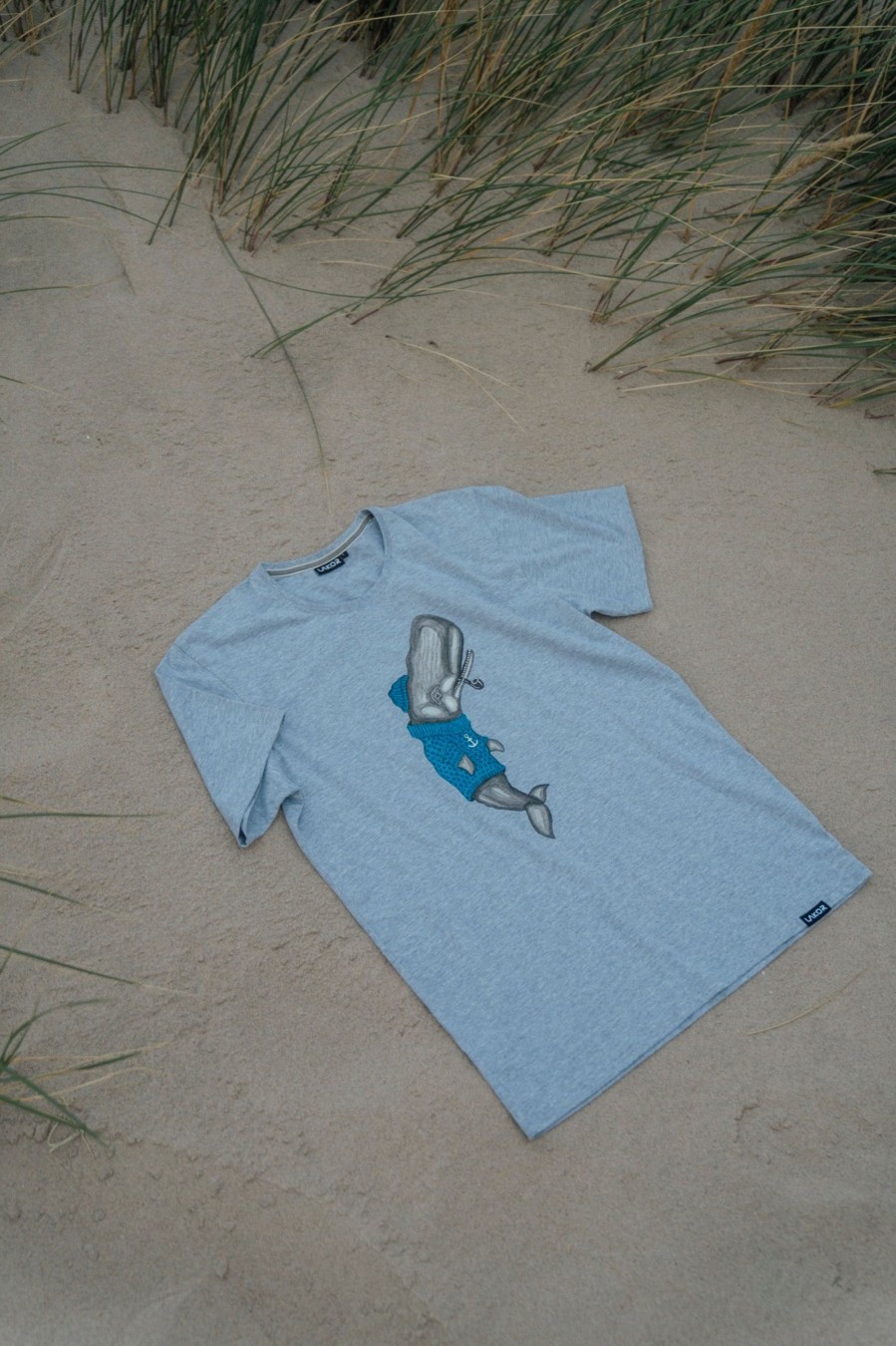 Mand LAKOR T-Shirts | Moby T-Shirt Light Grey Melange