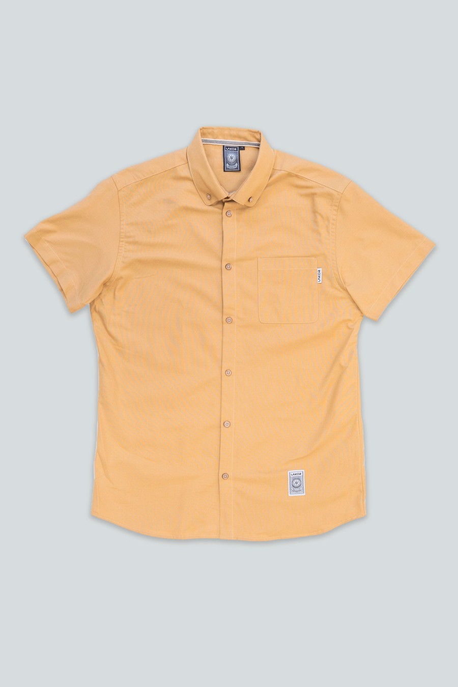 Mand LAKOR Skjorter | Oxford Short Sleeve Khaki
