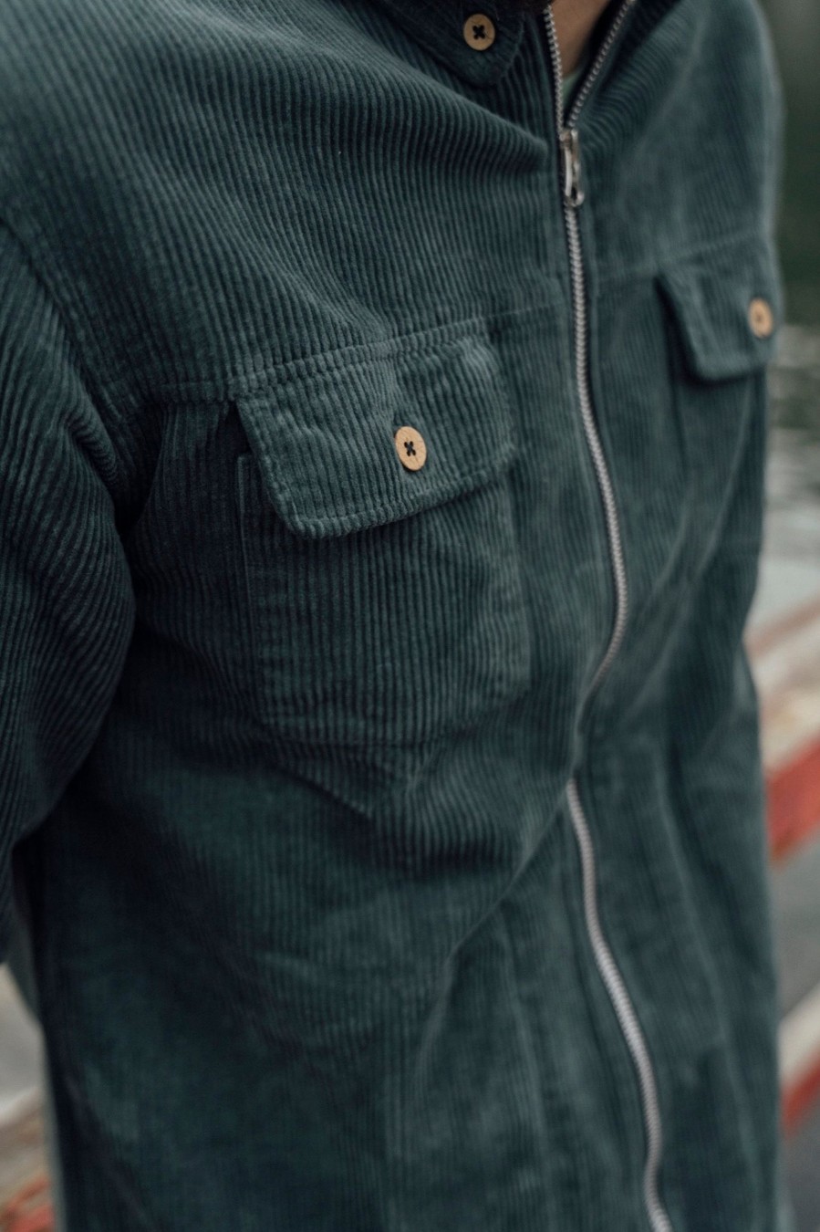 Mand LAKOR Skjorter | Velvet Jacket Dark Green
