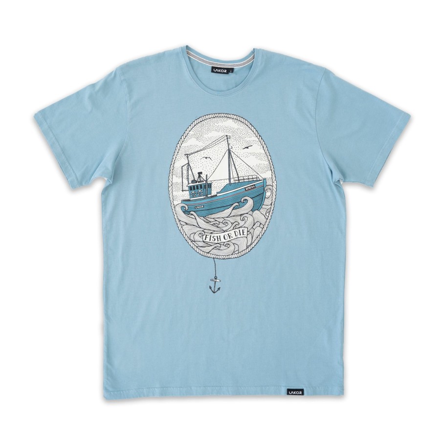 Mand LAKOR T-Shirts | Hm84 T-Shirt Light Blue