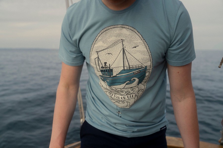 Mand LAKOR T-Shirts | Hm84 T-Shirt Light Blue