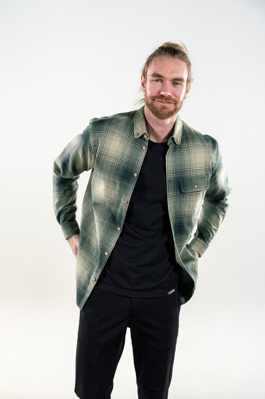 Mand LAKOR Skjorter | Inca Unna Shirt Green