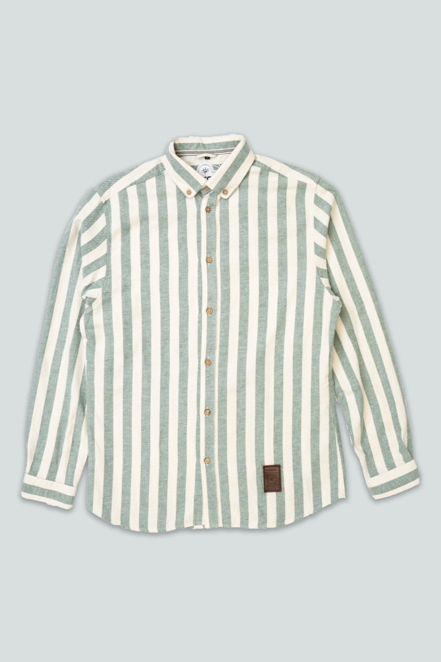 Mand LAKOR Skjorter | Boatswain Shirt Green