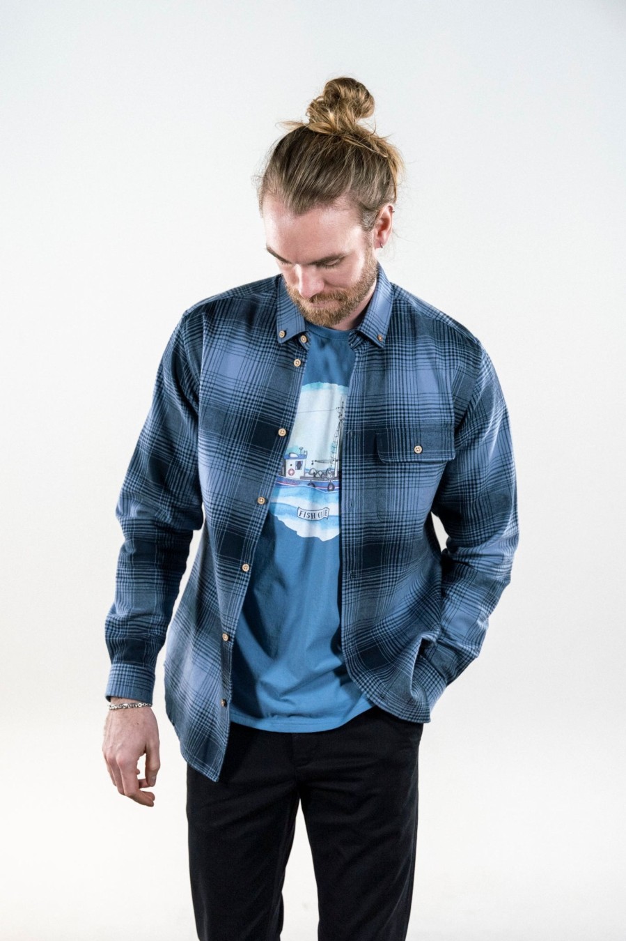Mand LAKOR Skjorter | Inca Unna Shirt Blue