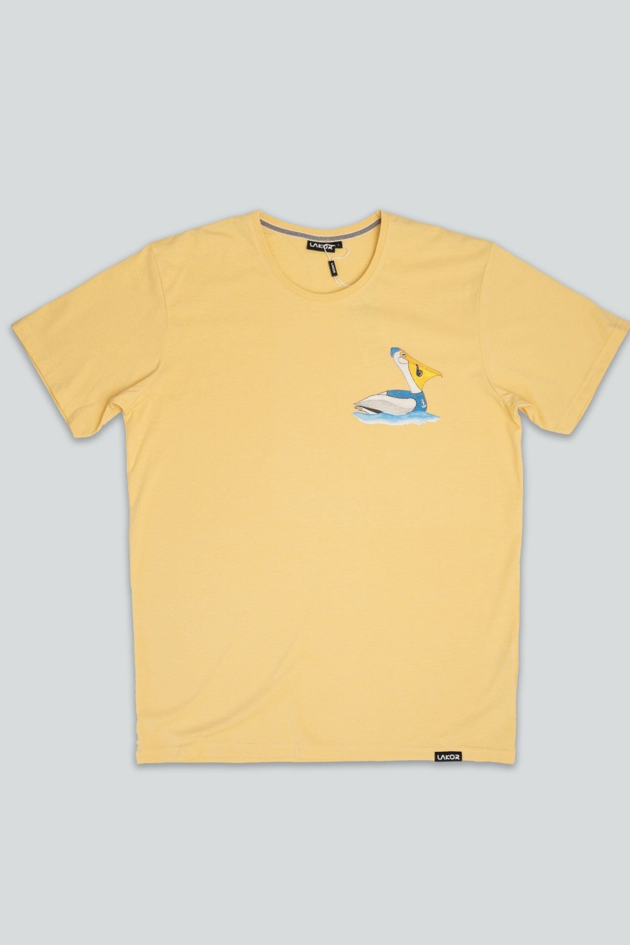 Mand LAKOR T-Shirts | Sailing Pelican T-Shirt Light Yellow