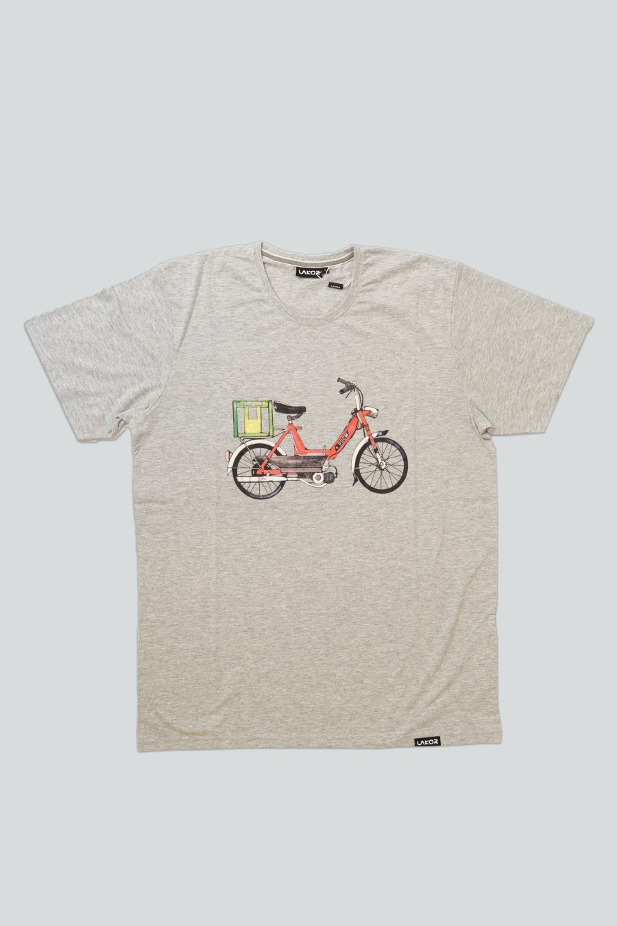 Mand LAKOR T-Shirts | Red Puch T-Shirt Light Grey Melange