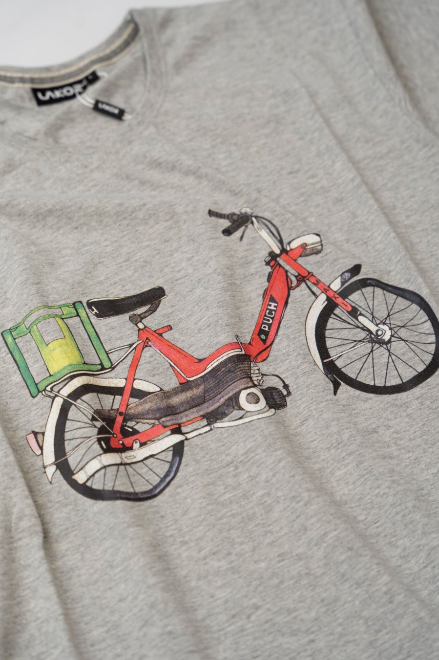 Mand LAKOR T-Shirts | Red Puch T-Shirt Light Grey Melange