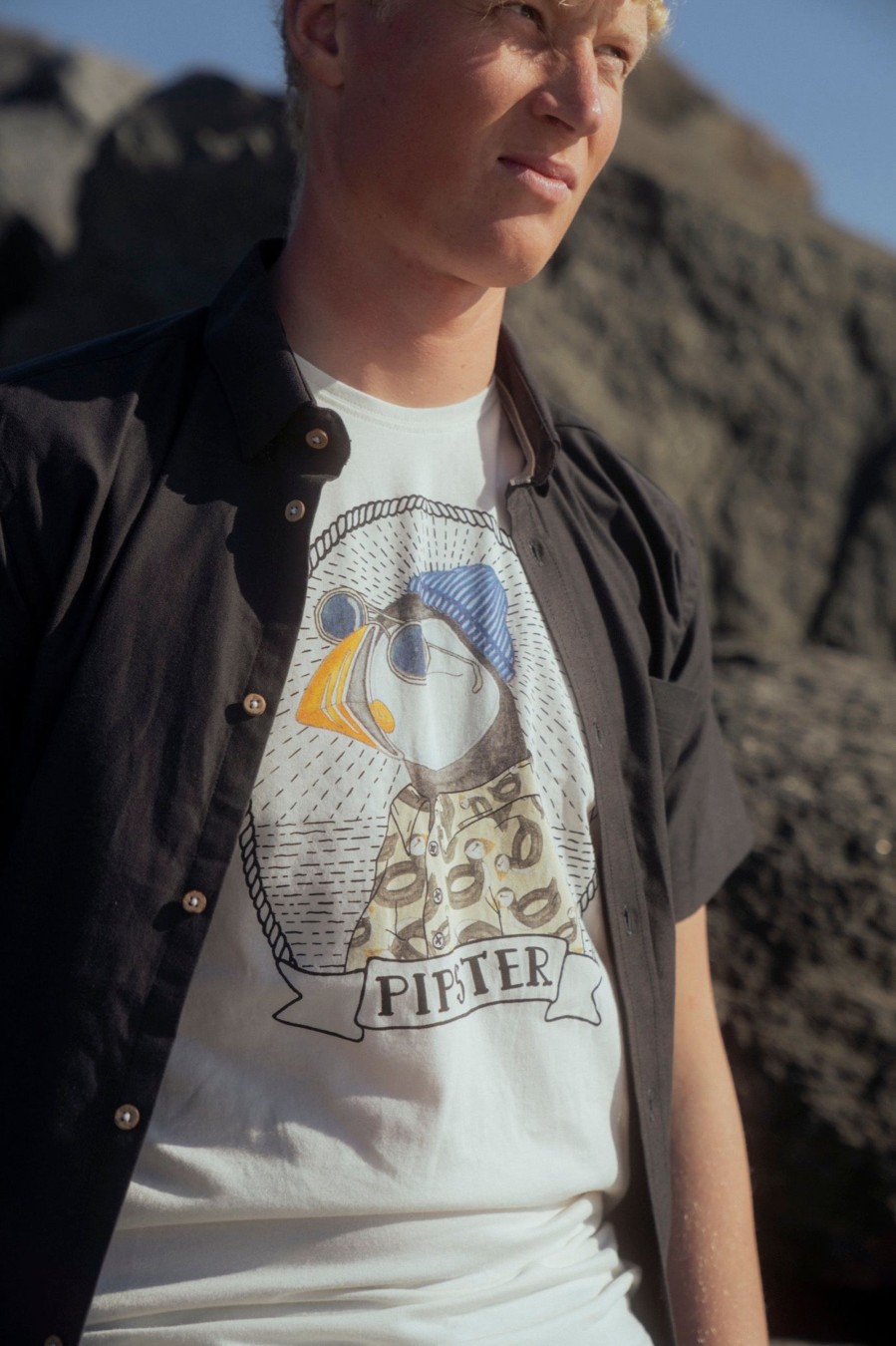 Mand LAKOR T-Shirts | Puffin Pipster T-Shirt