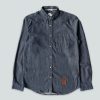 Mand LAKOR Skjorter | Organic Denim Shirt Dark Blue