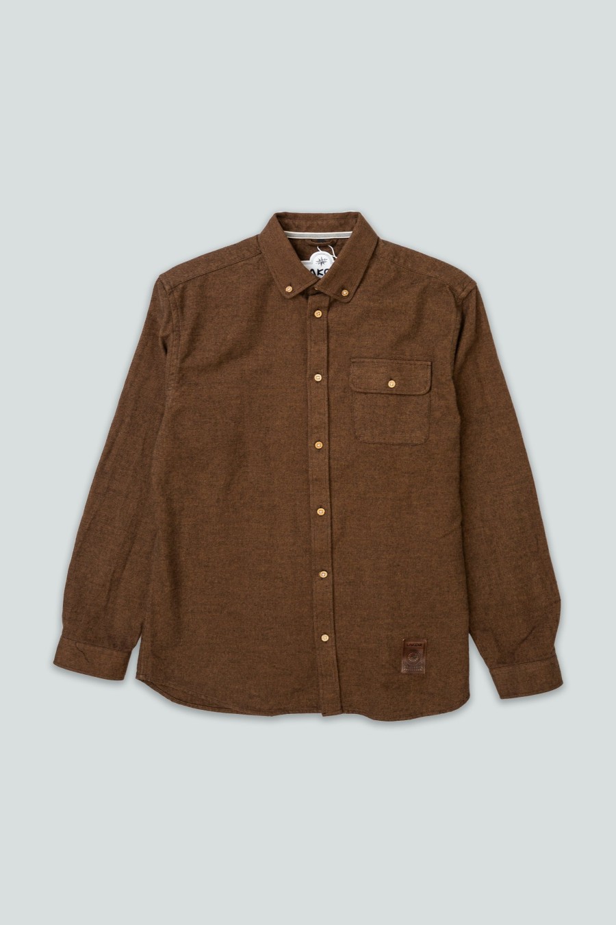 Mand LAKOR Skjorter | Moss Shirt Brown