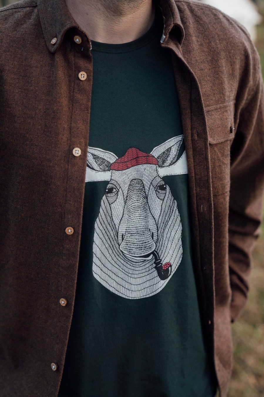 Mand LAKOR Skjorter | Moss Shirt Brown