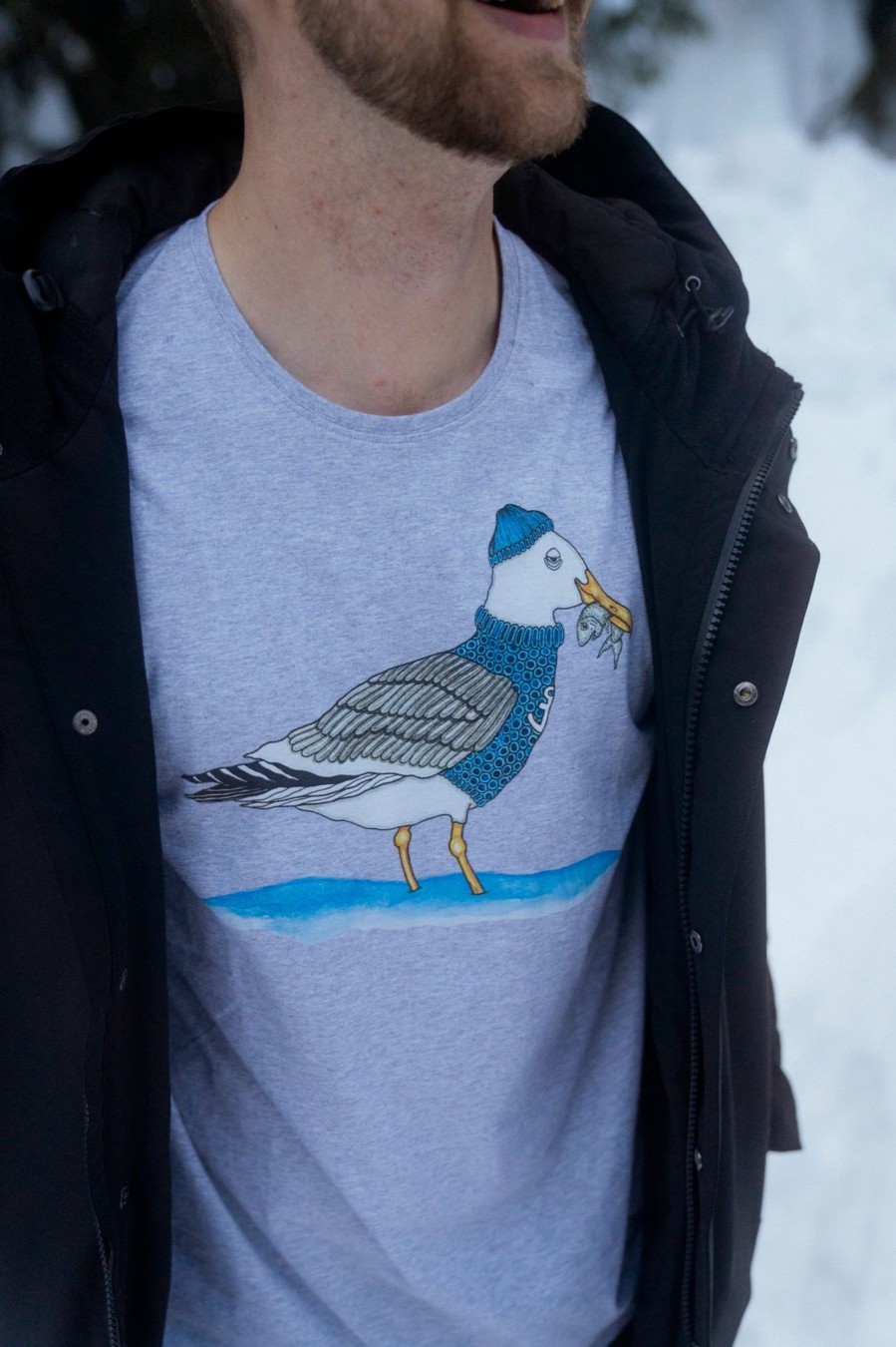 Mand LAKOR T-Shirts | Fishing Seagull T-Shirt