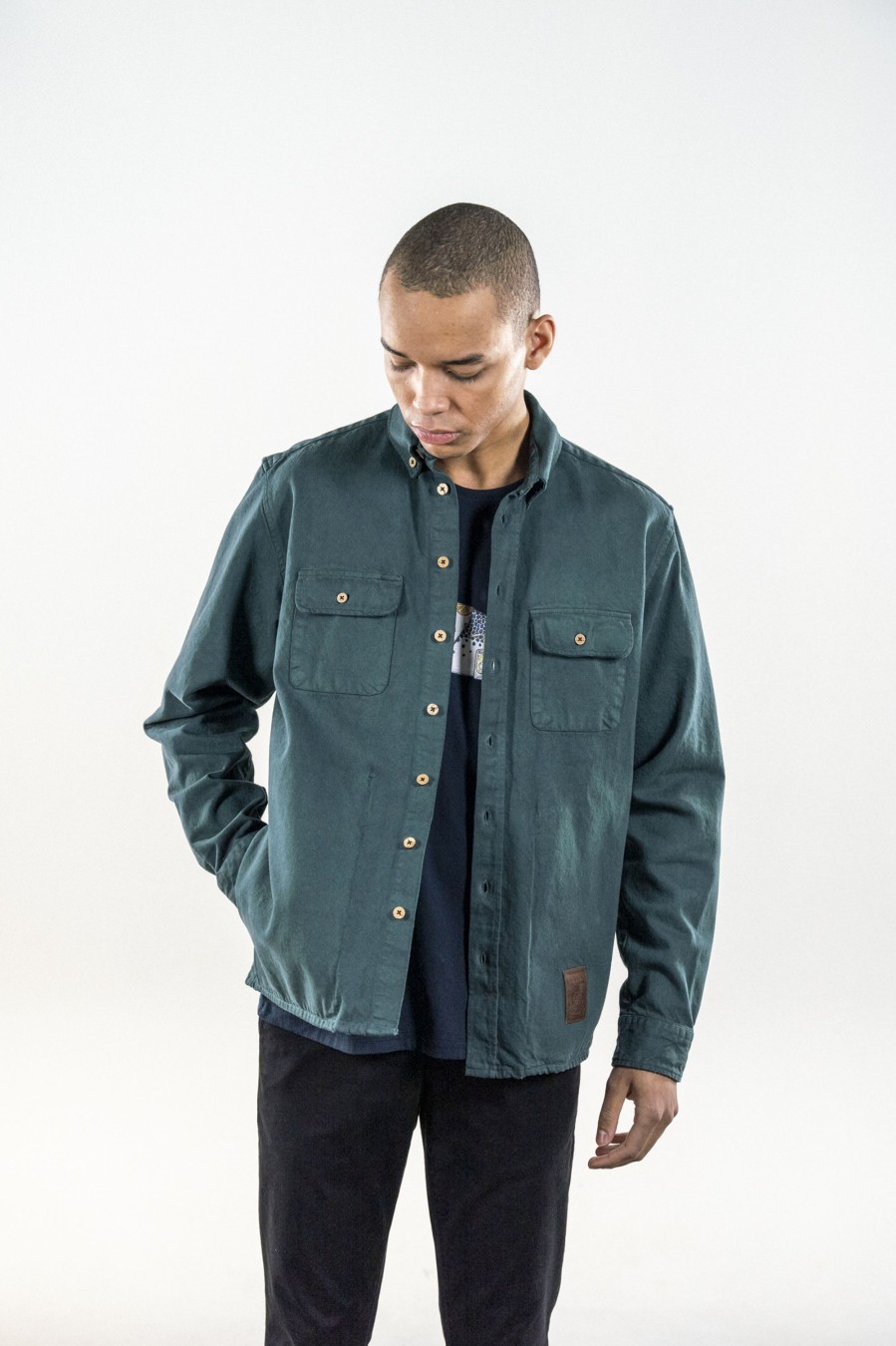 Mand LAKOR Skjorter | Knokkel Shirt Teal