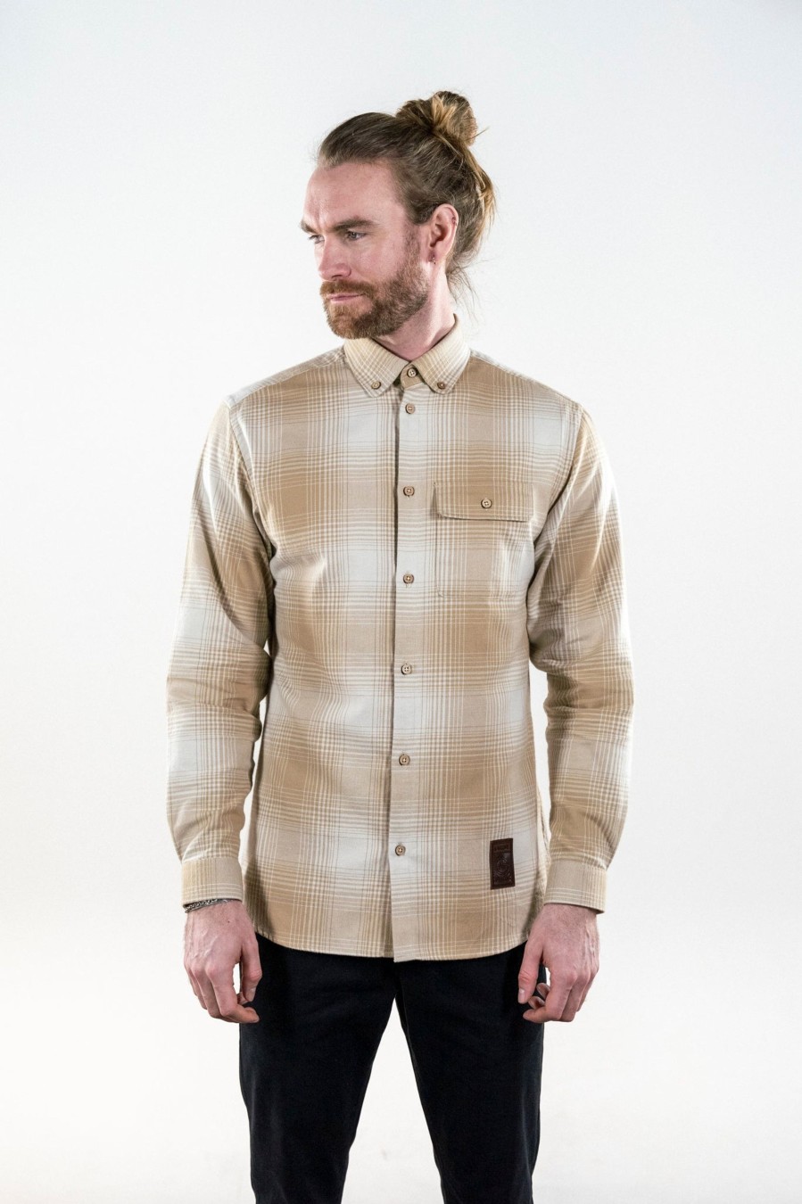 Mand LAKOR Skjorter | Inca Unna Shirt Light Brown
