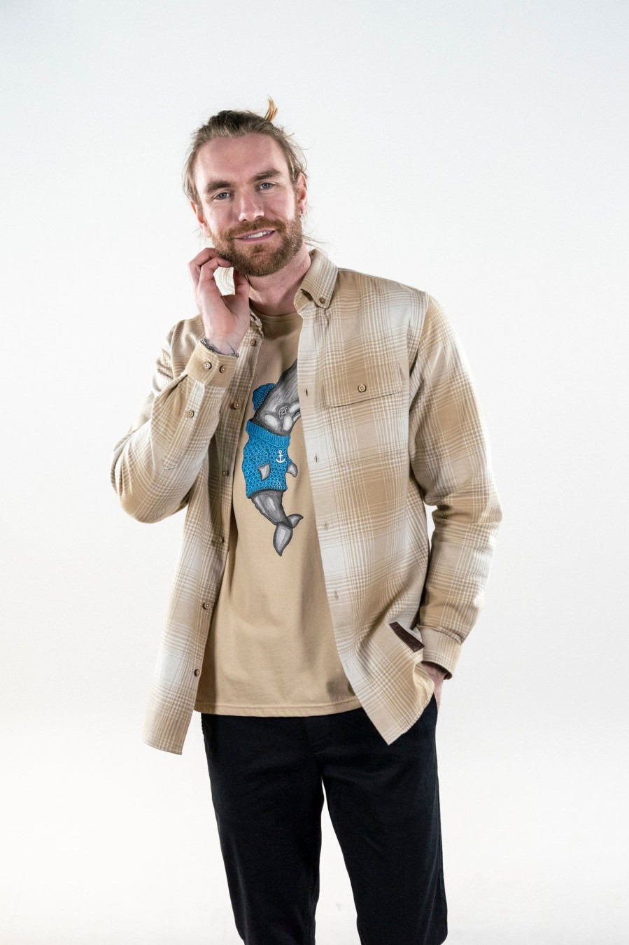 Mand LAKOR Skjorter | Inca Unna Shirt Light Brown