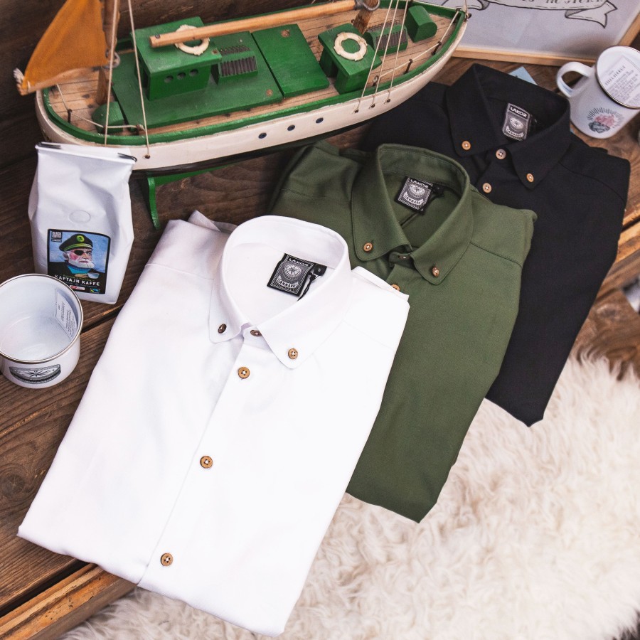 Mand LAKOR Skjorter | Oxford Shirt White