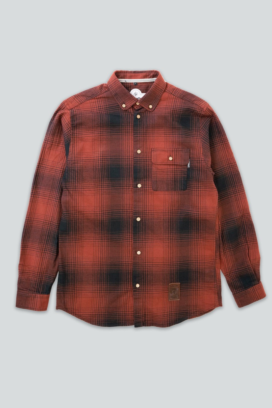 Mand LAKOR Skjorter | Inca Unna Shirt Redbrown