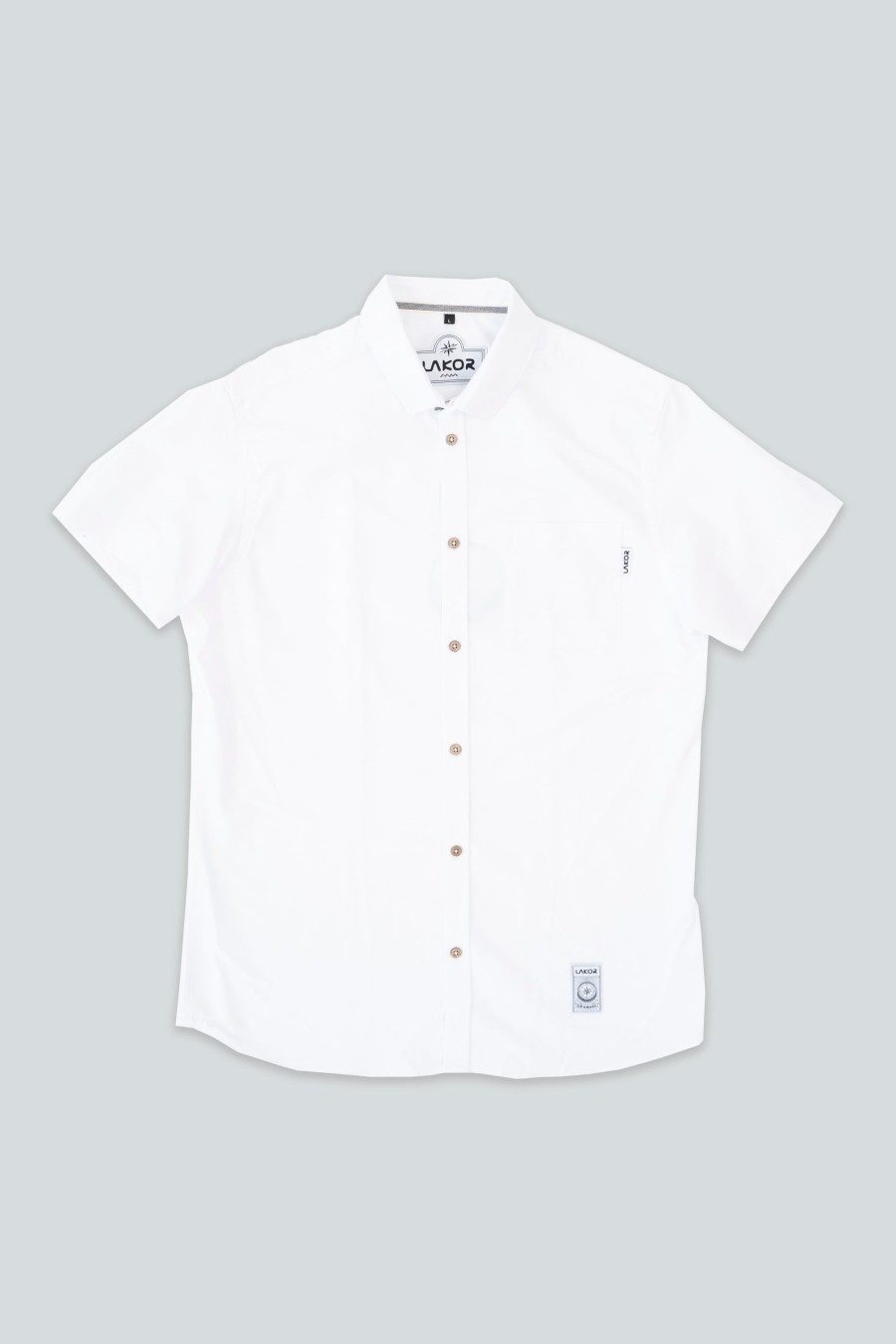 Mand LAKOR Skjorter | Oxford Short Sleeve White