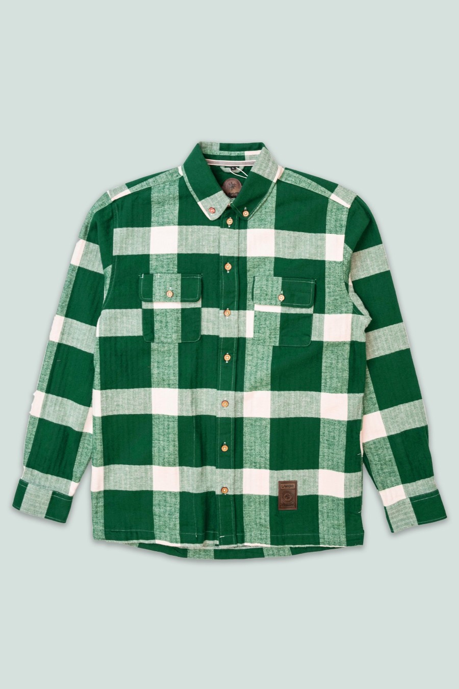 Mand LAKOR Skjorter | Recycled Work Shirt Dark Green