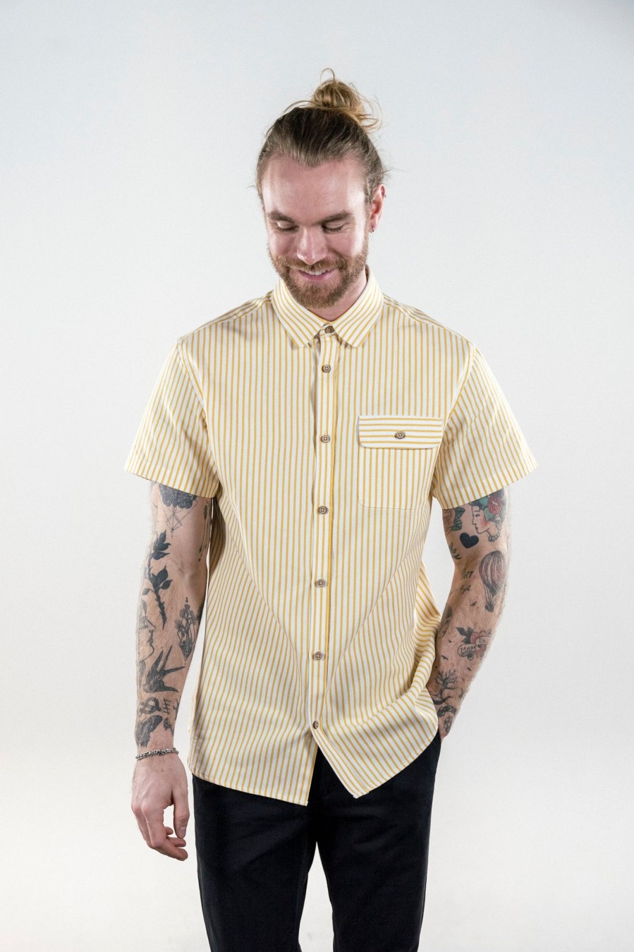 Mand LAKOR Skjorter | Biscay Yellow