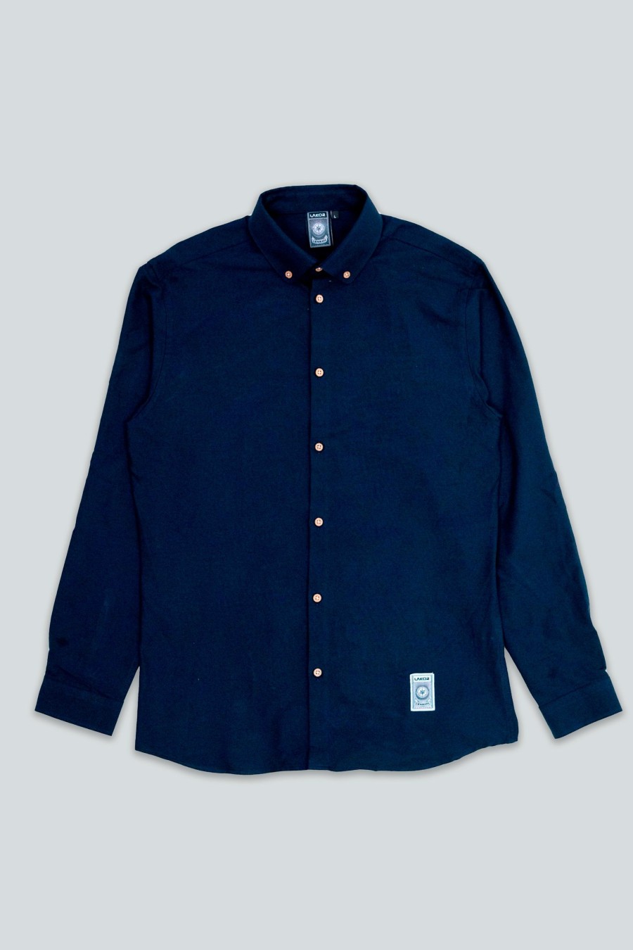 Mand LAKOR Skjorter | Oxford Shirt Blueberry