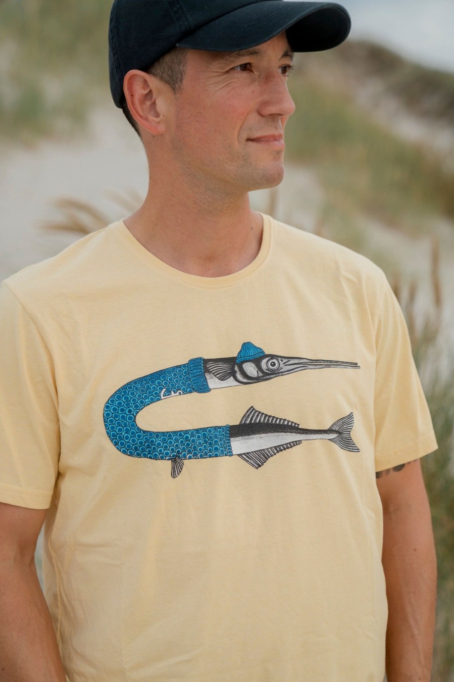Mand LAKOR T-Shirts | Garfish T-Shirt Light Yellow